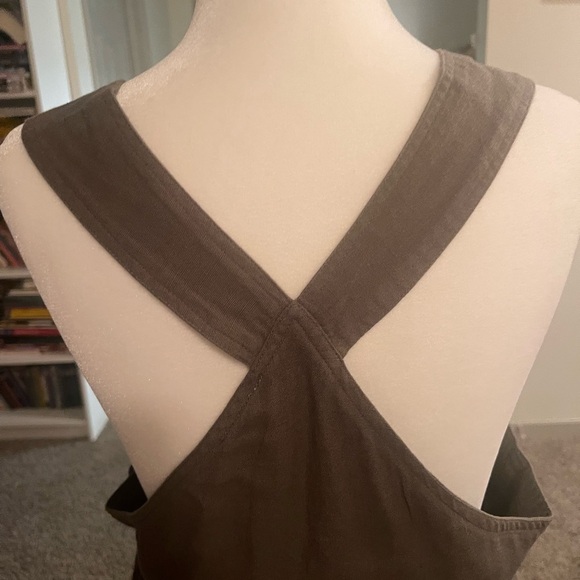 The Shanty Linen Overall Apron Dress Cottagecore Trad Baking Pinafore Classic - Picture 9 of 11